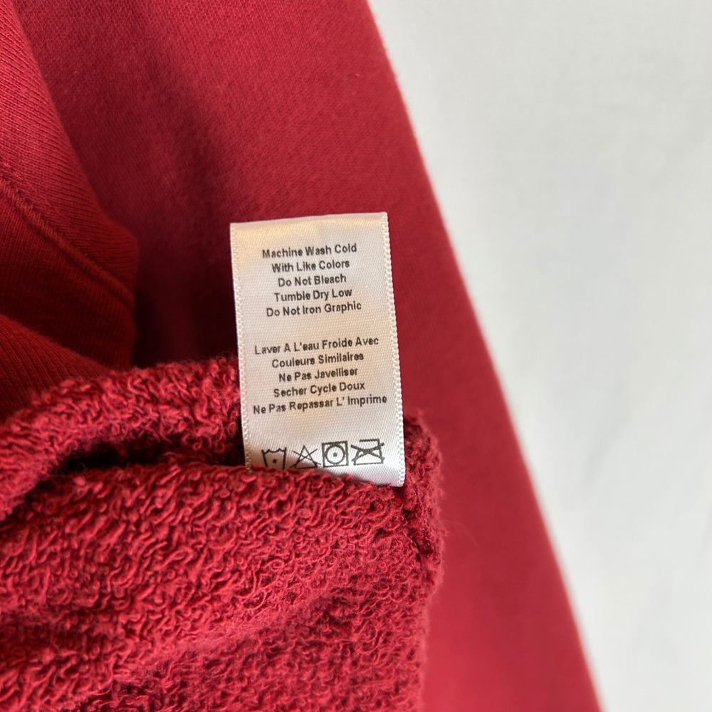 Spiritual Gangster Grateful Floral Embroidered Sweatshirt Red Raglan Small - Picture 5 of 9
